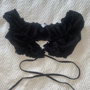 Garage cropped tie going out top